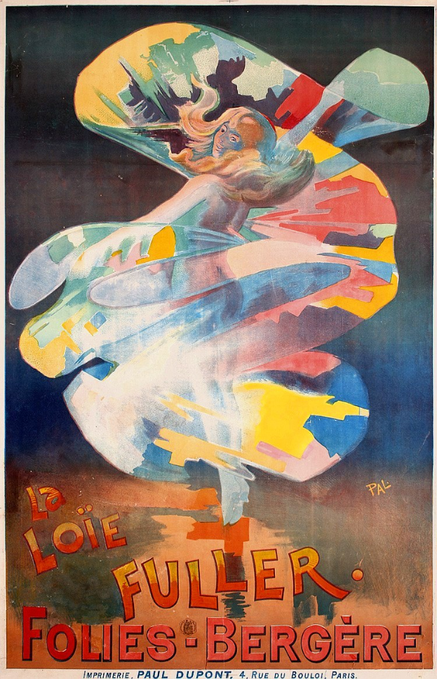 Ein Plakat für ein Konzert, das eine Frau in einem leuchtend gelben gemusterten Kleid mit einem Dutt zeigt, die in hohem Gras unter einem blauen Himmel mit weißen Wolken steht.