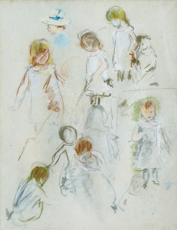 Ein buntes Bild von Kindern, die fröhlich auf einer Wiese spielen, wobei eines einen Hut trägt und seine Arme ausbreitet und lächelt.